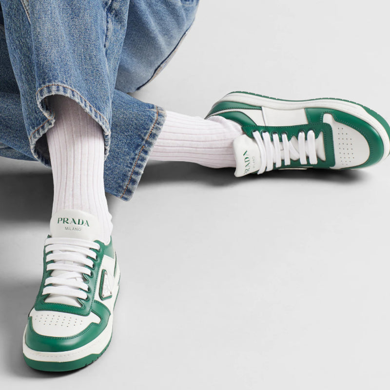Platform Sneakers Green Prada Sneakers PRADA Downtown