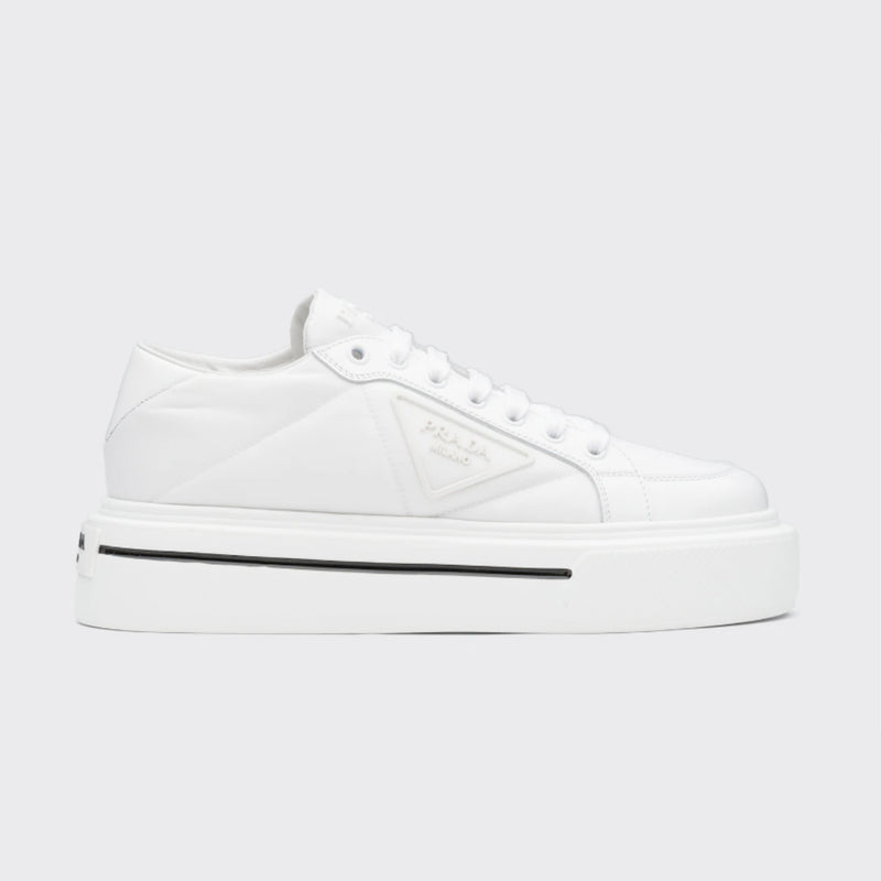 Prada Macro Re-Nylon and brushed leather sneakers