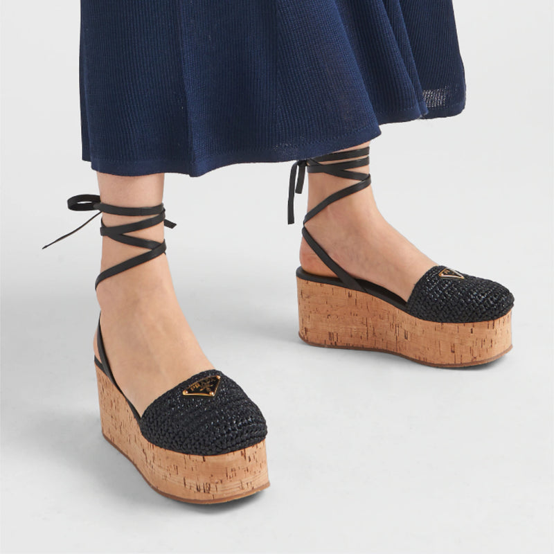 Crochet wedge sandals