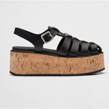 Rubber wedge platform sandals