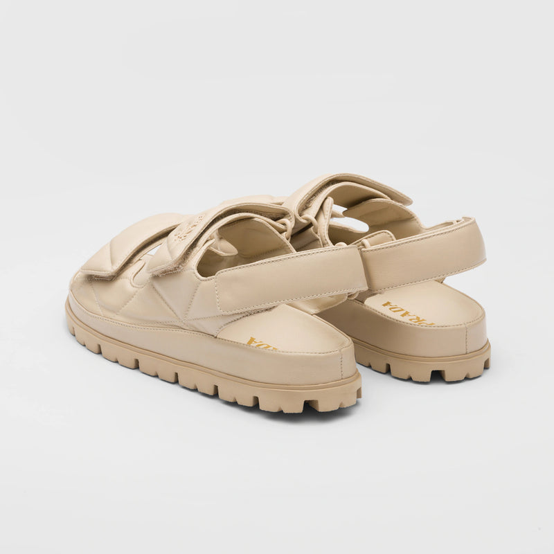 Padded nappa leather sandals