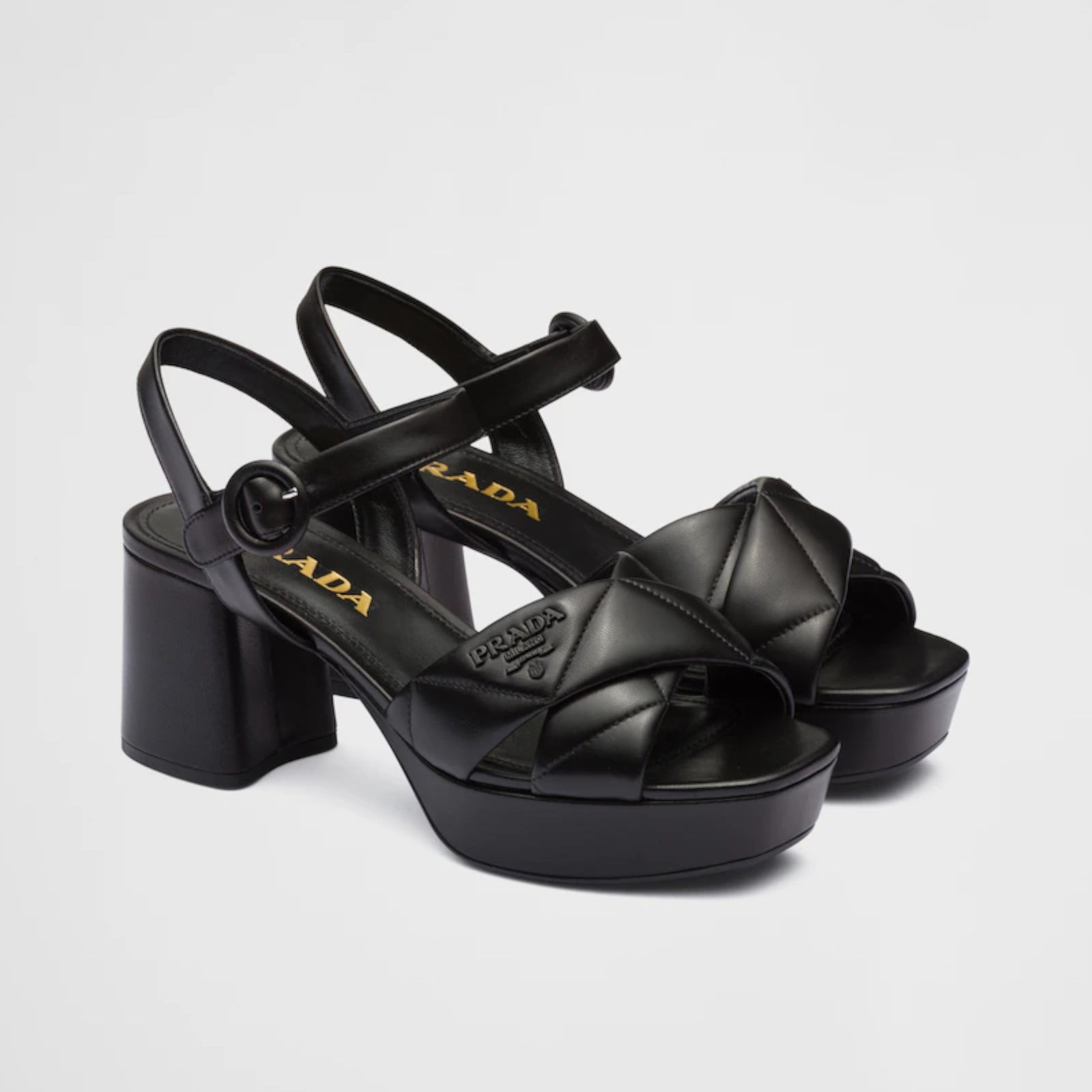 【日本入手困難】Nappa leather platform sandals Prada Nappa leather platform sandals for Women - White in