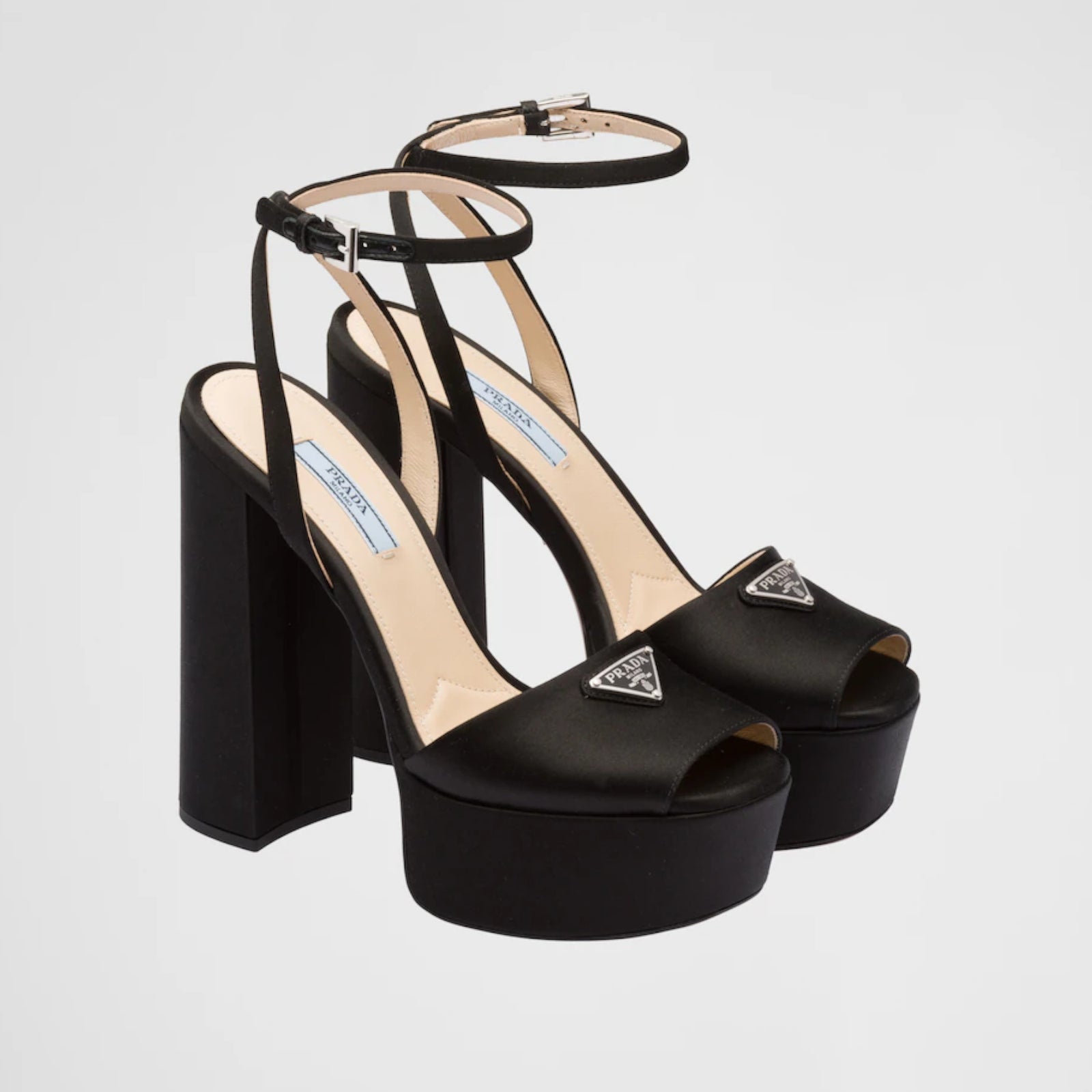 Prada Wedge Sandals store in Black