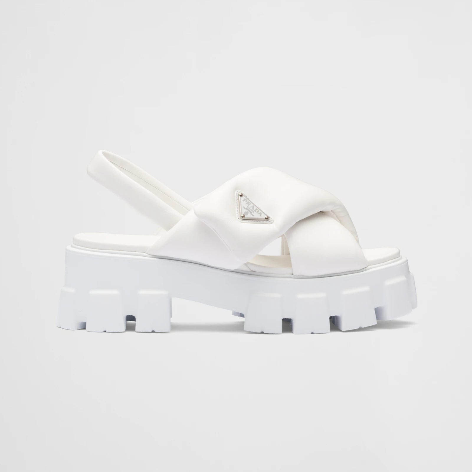 25SS【PRADA】Monolith Nappa Sandals ★送料関税込★ Prada Monolith Nappa Leather Sandals | Saks Fifth Avenue