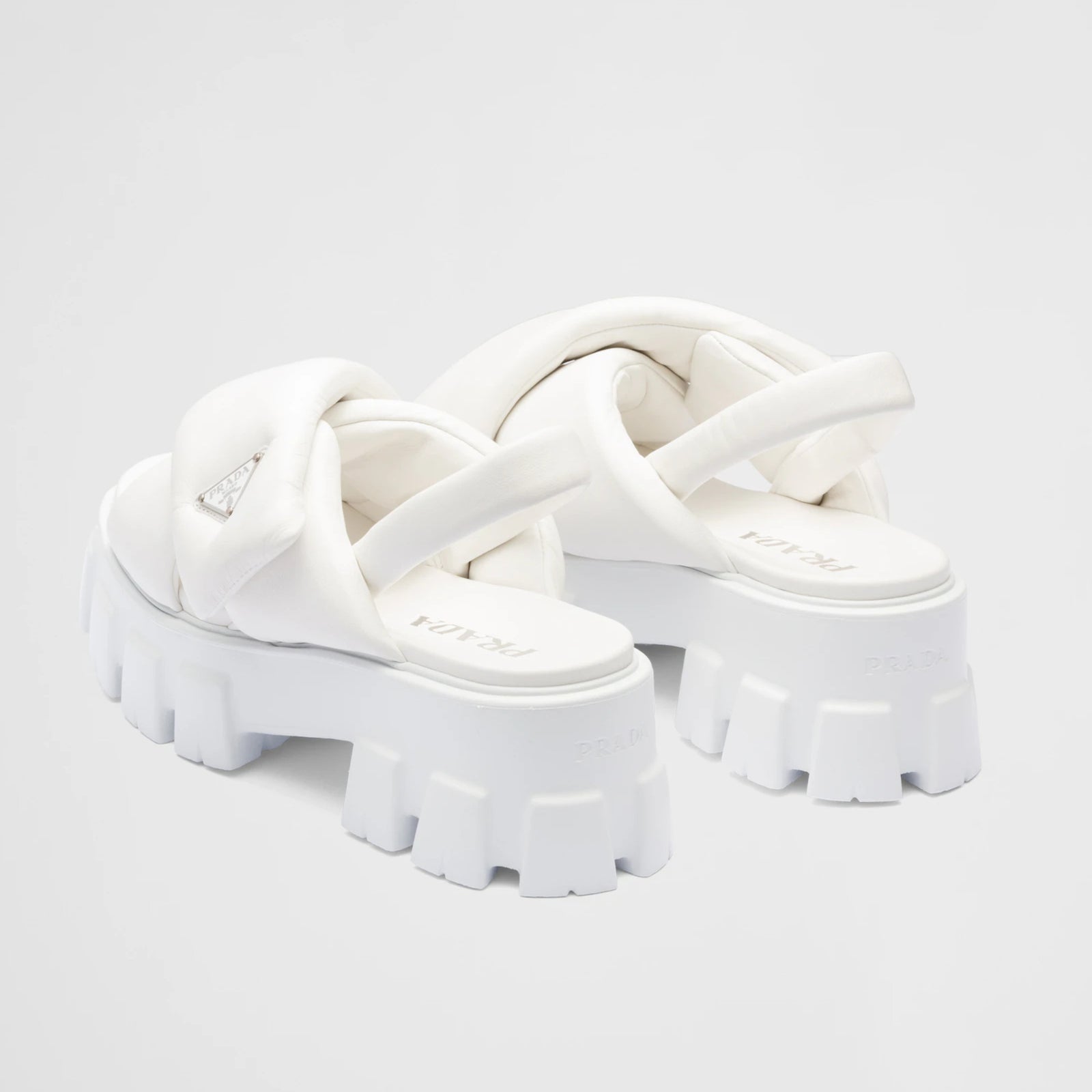 PRADA Monolith padded nappa leather sandals