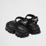 Sporty woven nylon tape sandals