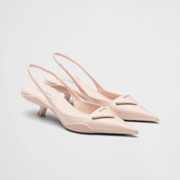 Prada leather slingback outlet pumps