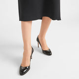 Patent leather pumps