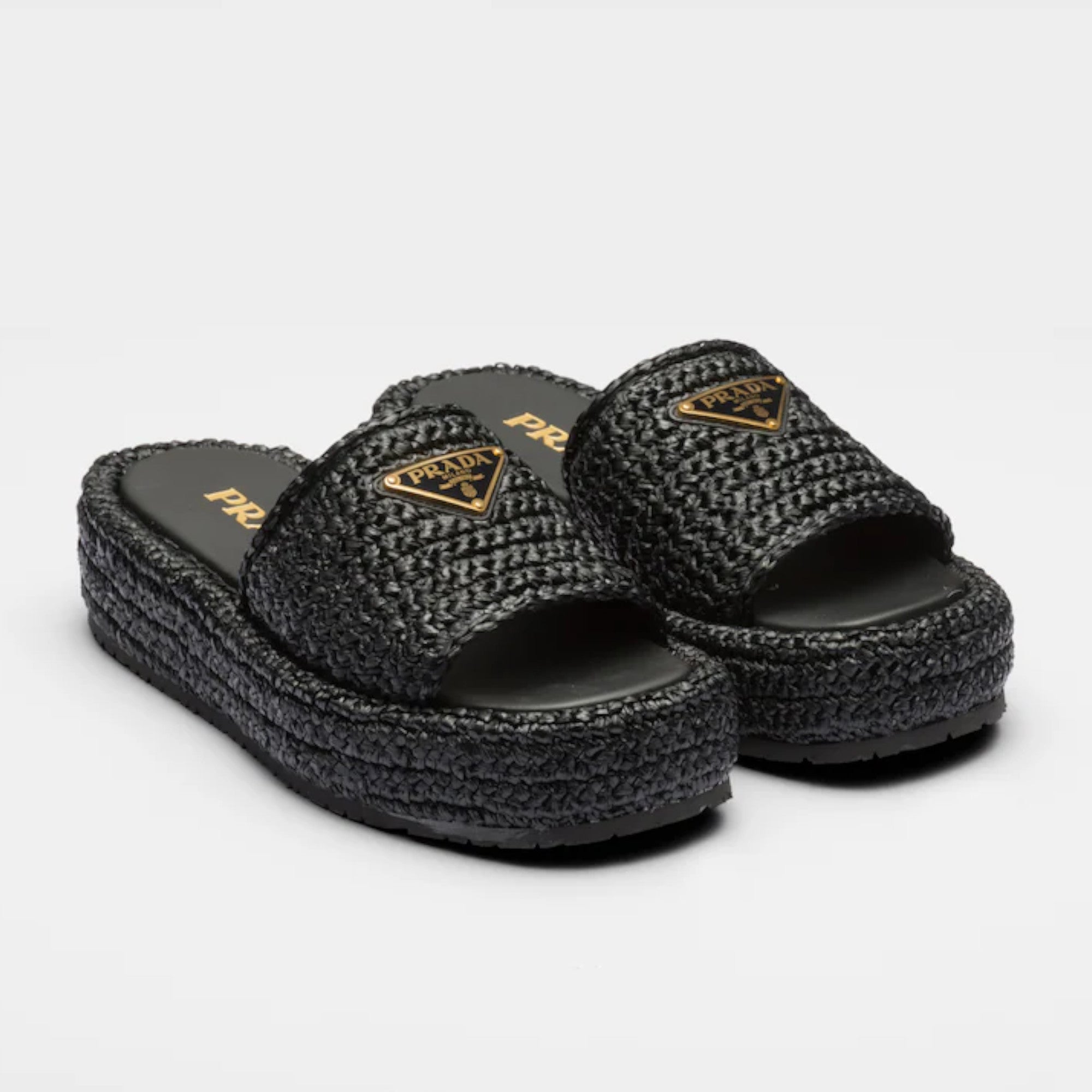 Crochet Flatform Slides 40 Black