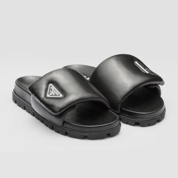 Soft padded nappa leather slides