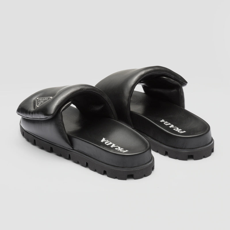 Soft padded nappa leather slides