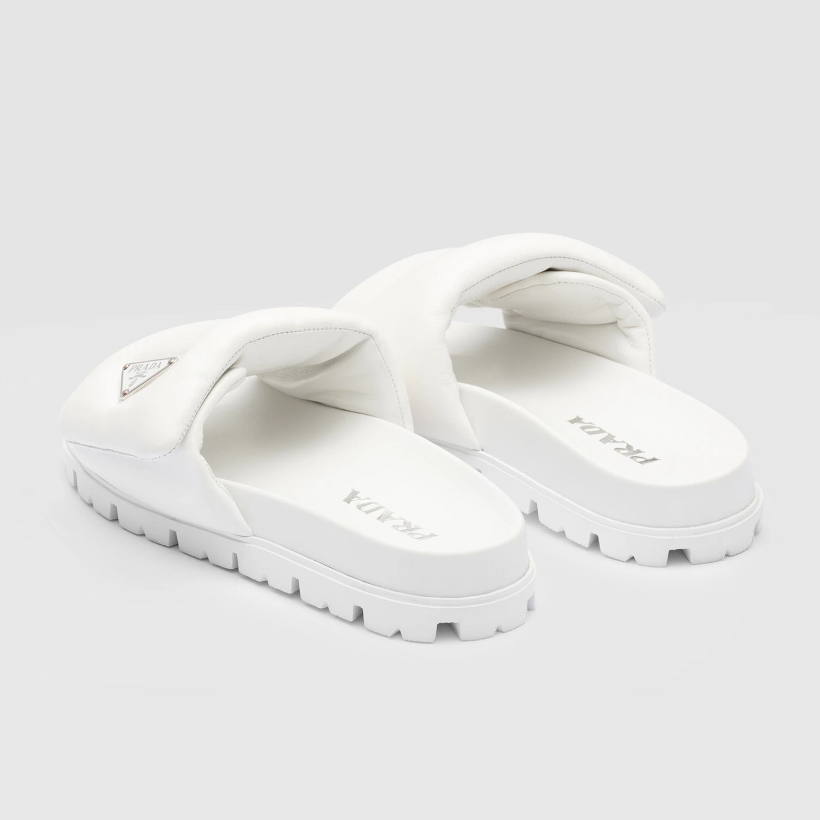 PRADA Soft padded nappa leather slides