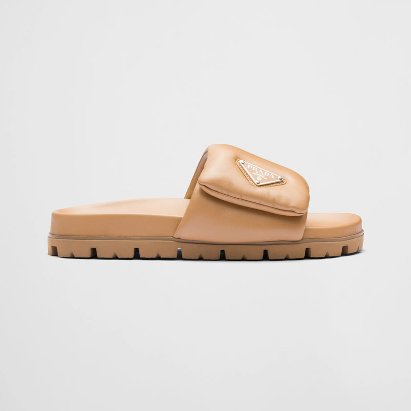 Soft padded nappa leather slides