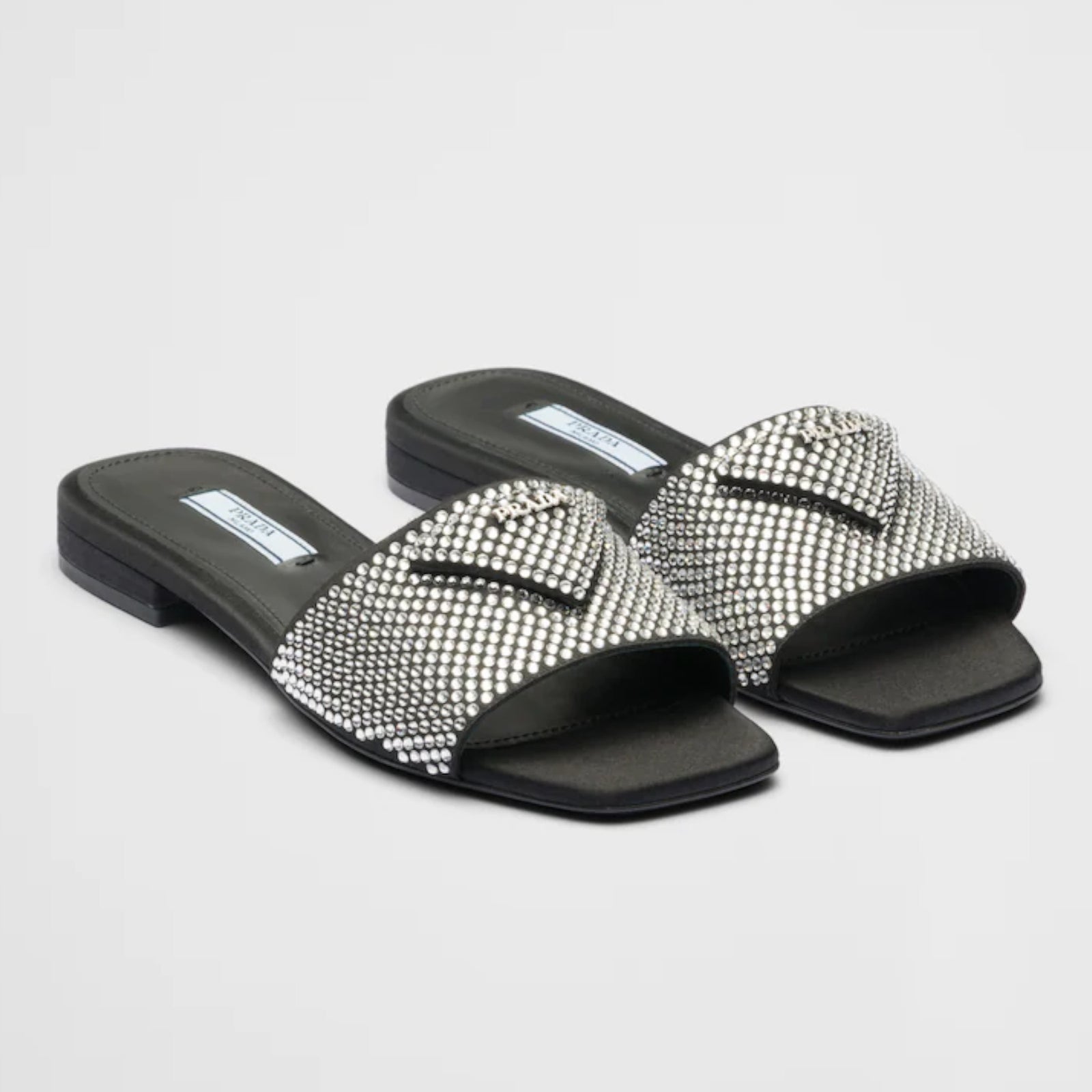 PRADA Satin slides with crystals 1XX608_2AWL_F0T7O_F_010