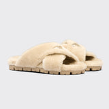 Shearling sandals