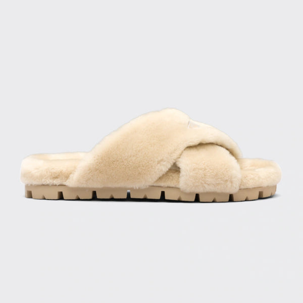 Shearling sandals
