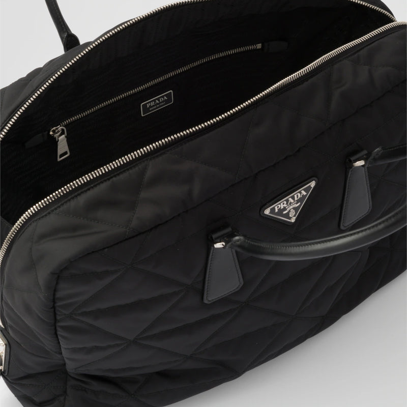 Quilted Re-Nylon travel bag