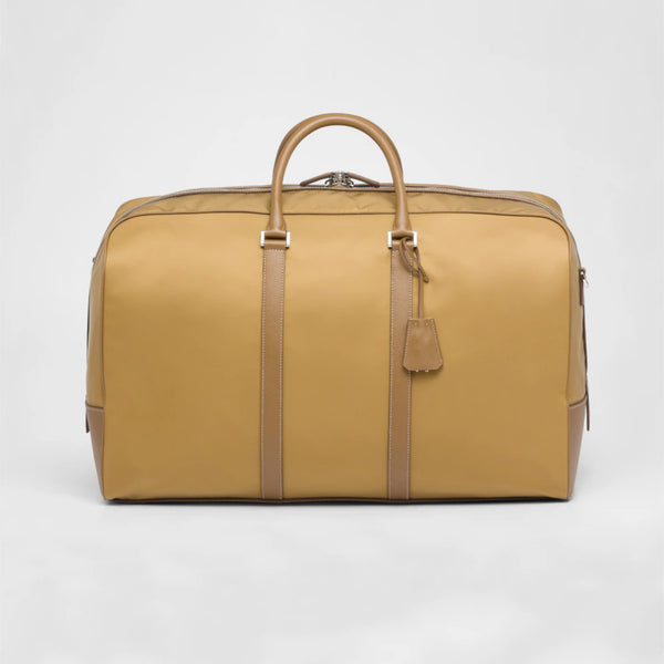 Re-Nylon and Saffiano leather duffle bag