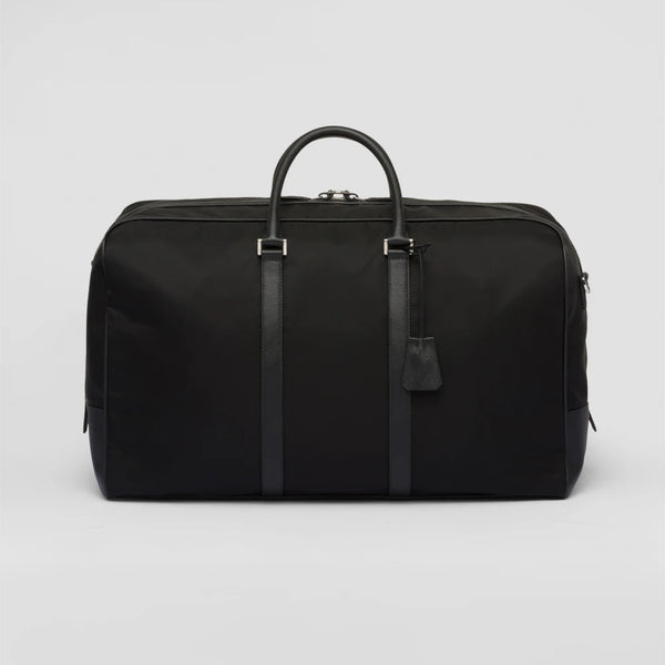 Re-Nylon and Saffiano leather duffle bag