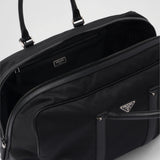 Re-Nylon and Saffiano leather duffel bag