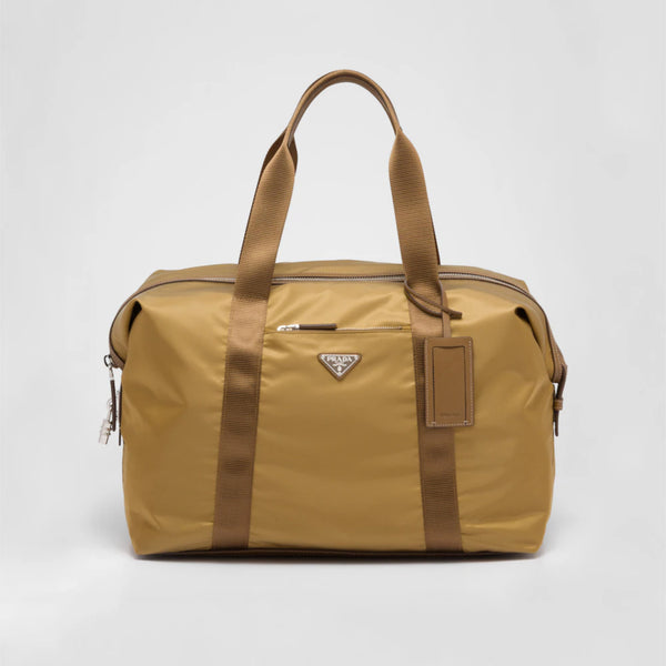 Re-Nylon and Saffiano leather duffle bag