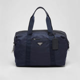 Re-Nylon and Saffiano leather duffle bag