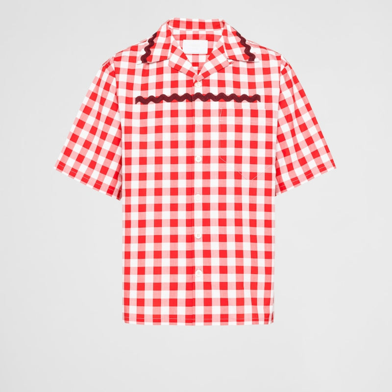 Short-sleeved cotton shirt