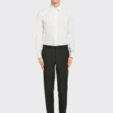 Stretch poplin tuxedo shirt