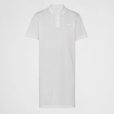 Long pique polo shirt