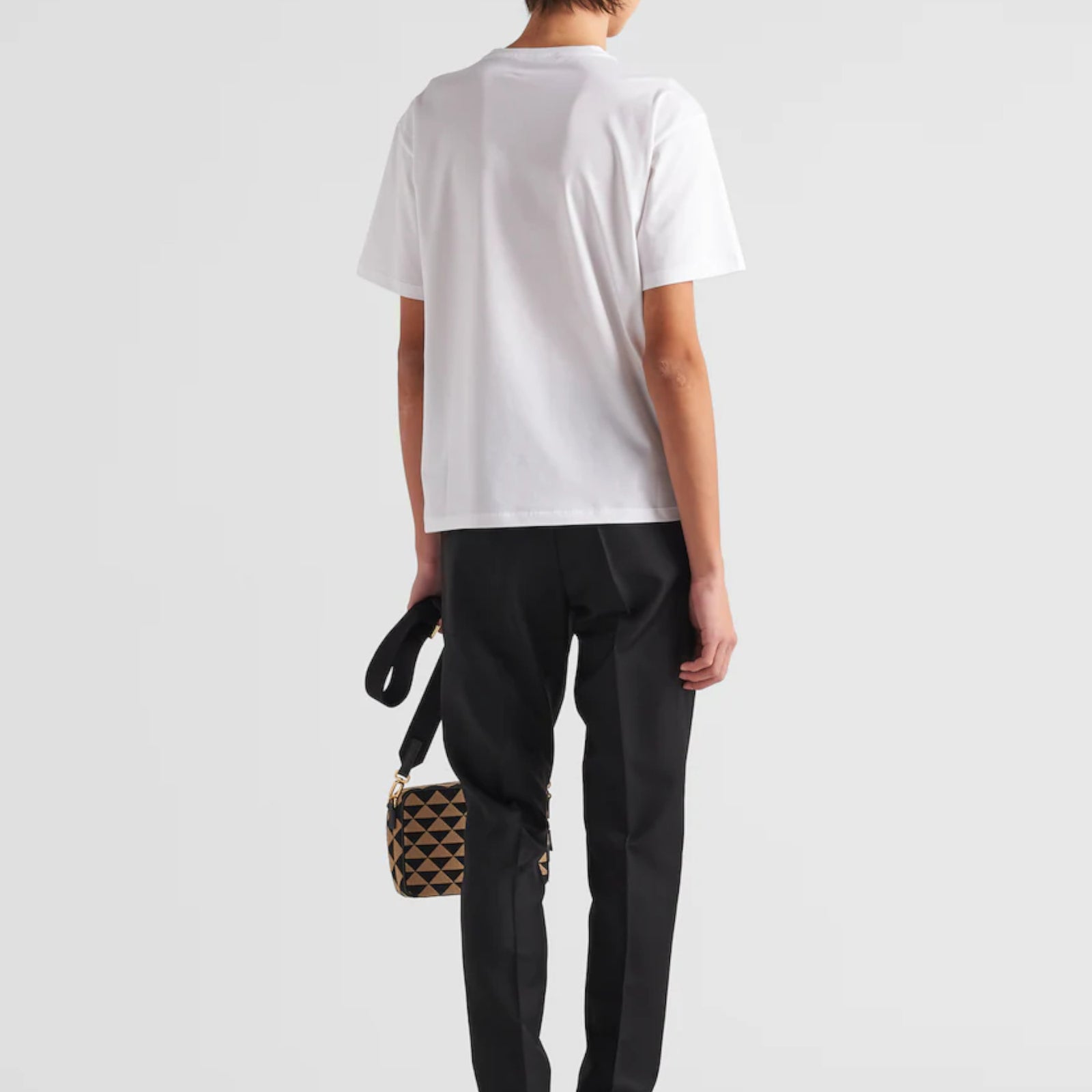 PRADA Stretch cotton T-shirt with logo