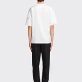 Stretch cotton T-shirt with nylon details