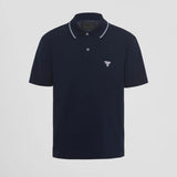 Technical cotton polo shirt