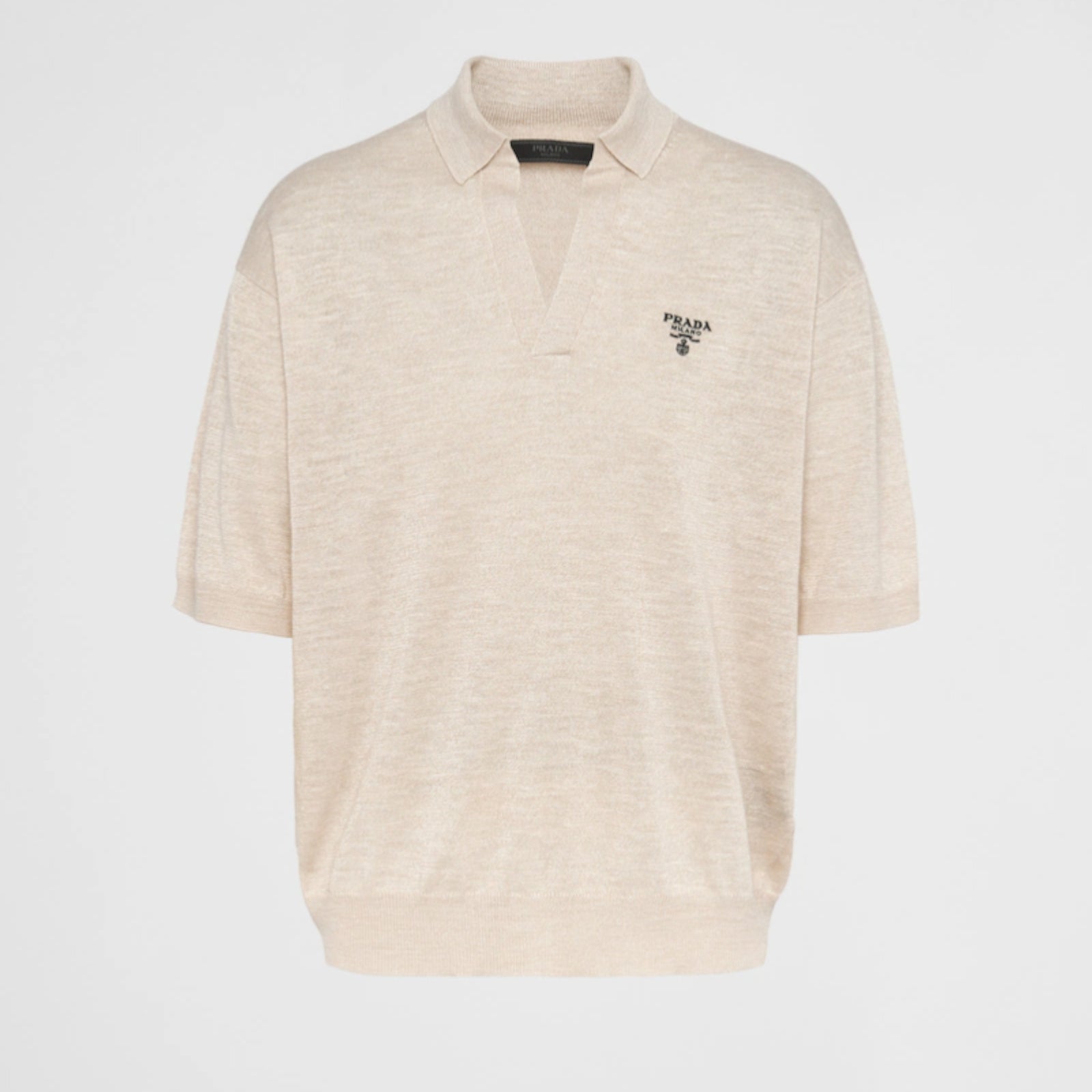 PRADA Silk and linen polo shirt UMB515_12NH_F0304_S_231