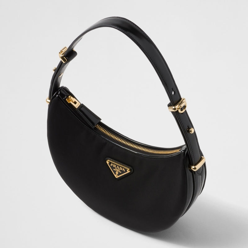 PRADA Prada Arqu? Re-Nylon and brushed leather shoulder bag 1BC194_R789 ...