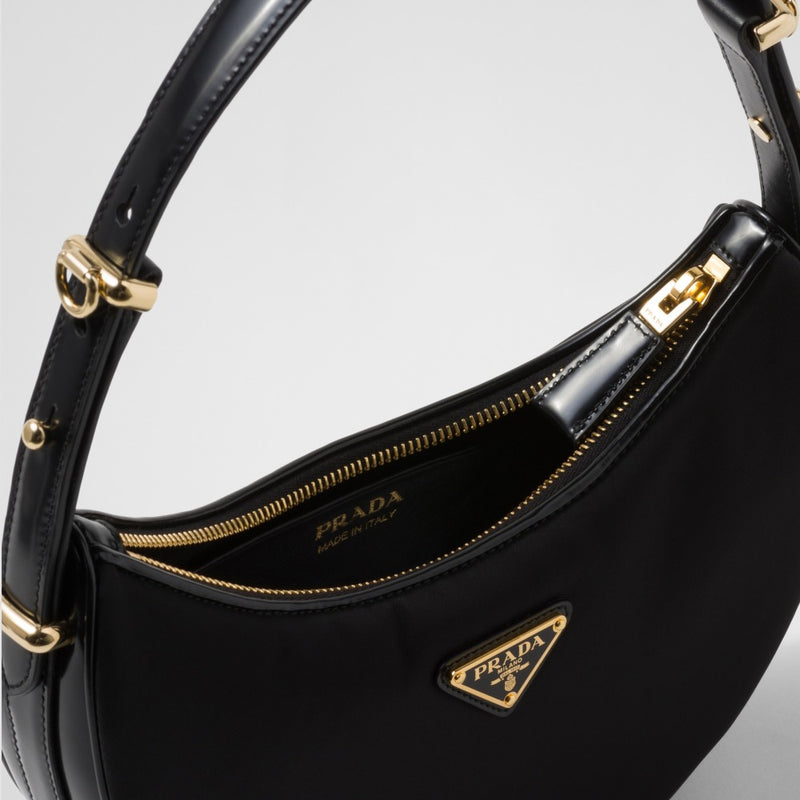 Prada Arqu? Re-Nylon and brushed leather shoulder bag