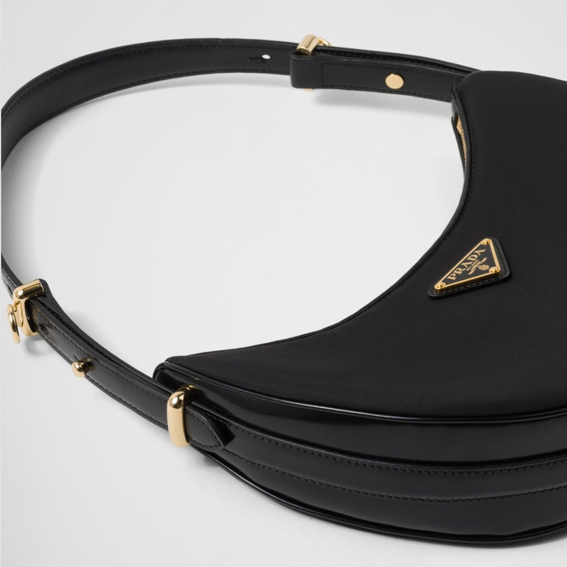 Prada Arqu? Re-Nylon and brushed leather shoulder bag