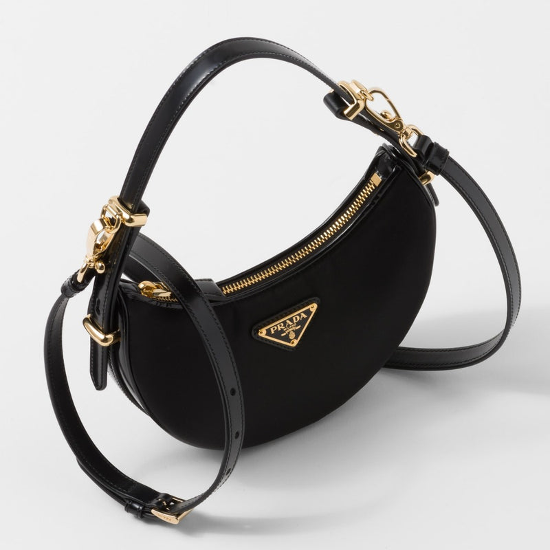 Prada Arqu? Re-Nylon and brushed leather mini shoulder bag
