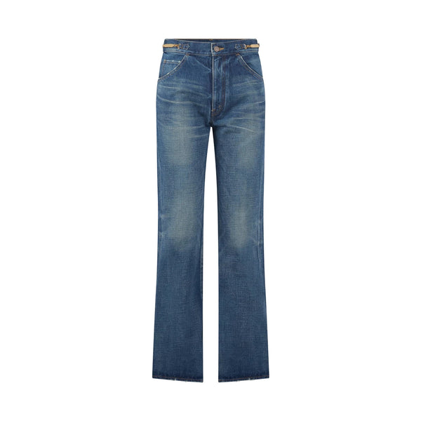 Flared Jeans In Dark Union Wash Twill