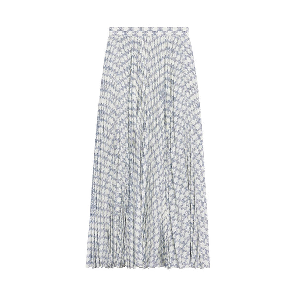 Skirt With Sunburst Pleats In Crepe De Chine