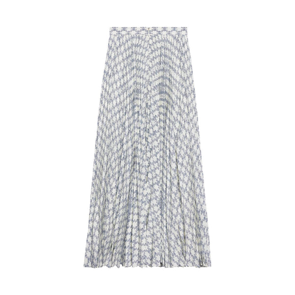 Skirt With Sunburst Pleats In Crepe De Chine