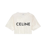 Embroidered Celine t-shirt in cotton jersey