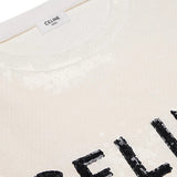 Embroidered Celine t-shirt in cotton jersey