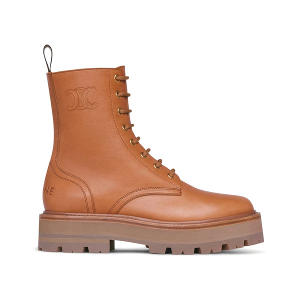 Celine Bulky Laced Up Boot In Calfskin