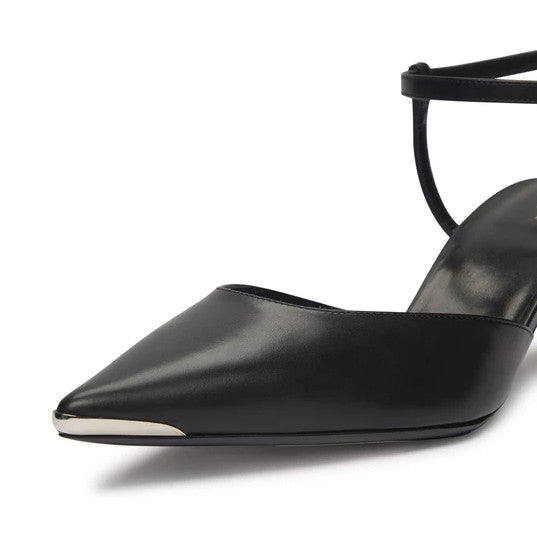 Celine kitten metal toe pump in calfskin