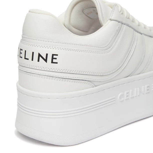 Block sneakers with wedge outsole in calfskin