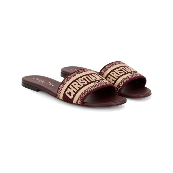 Dway embroidered cotton mules