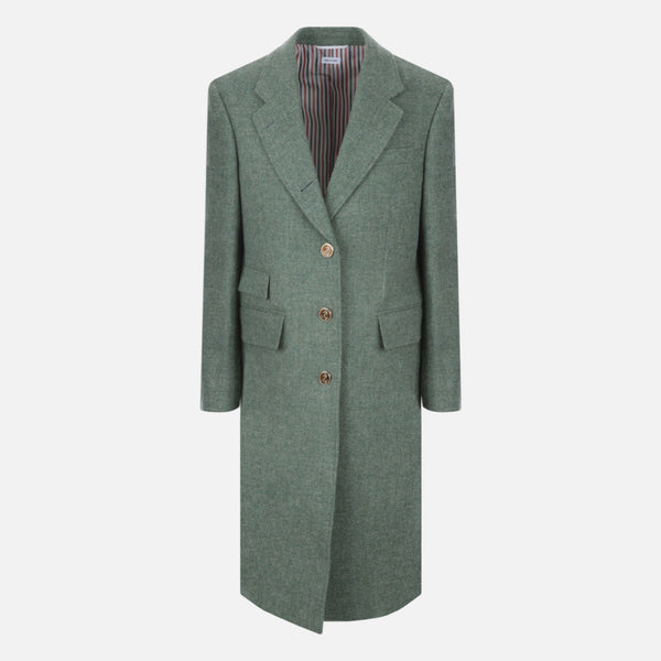 SINGLE-BREASTED HARRIS TWEED COAT