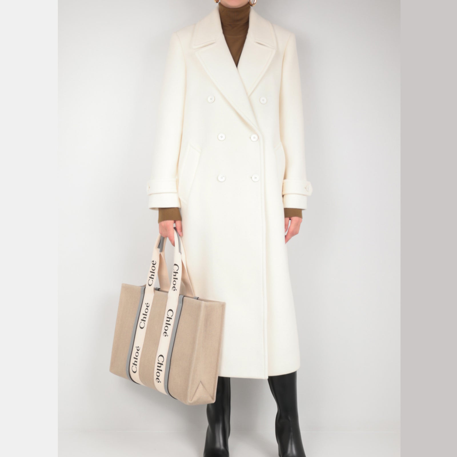 コート CHLO DOUBLE-BREASTED WOOL AND CASHMERE COAT Sportmax - Adua Double-breasted wool and cashmere coat grey