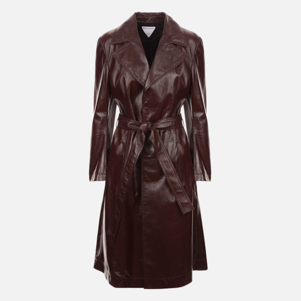 SHINY LEATHER TRENCH COAT