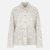 EMBROIDERED CANVAS OVERSHIRT